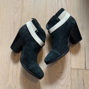 Rag & Bone Harrow Black Suede Bootie Sz 38